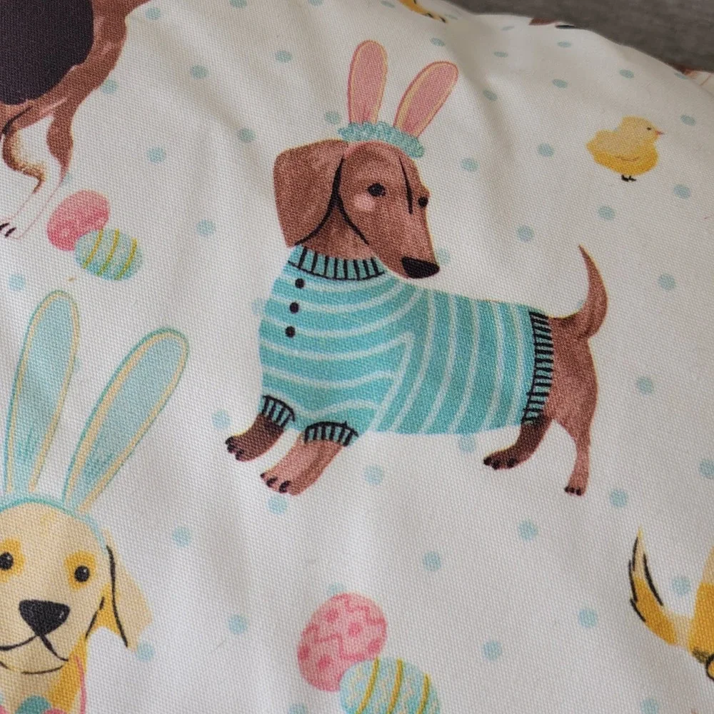 House‎ & Garden Spring Easter Dogs Dachshund Golden Basset Hound 12x33 Pillow